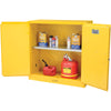 Global Industrial™ Flammable Liquid Cabinet, 30 Gallon Manual Close Double Door, 43