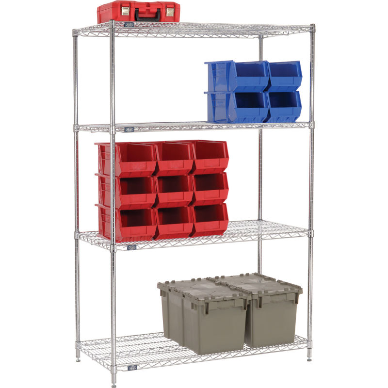 Nexel® Chrome Wire Shelving Starter - 48