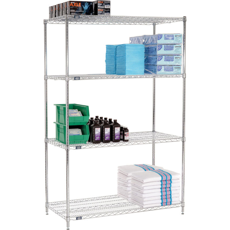 Nexel® Chrome Wire Shelving Starter - 48