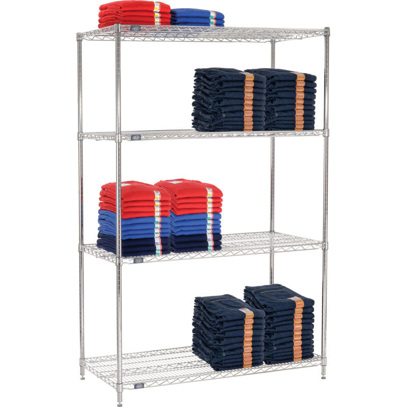 Nexel® Chrome Wire Shelving Starter - 48