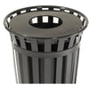 Global Industrial™ Outdoor Metal Waste Receptacle - 36 Gallon Black