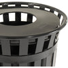 Global Industrial™ Outdoor Metal Waste Receptacle - 36 Gallon Black
