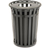 Global Industrial™ Outdoor Metal Waste Receptacle - 36 Gallon Black