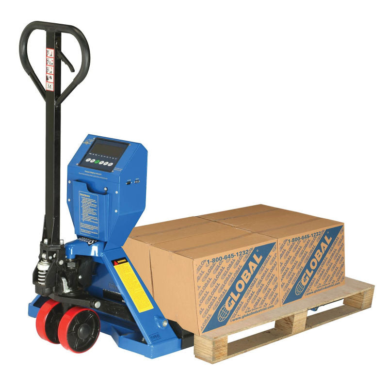 Global Industrial™ Low Profile Pallet Jack Scale Truck 5000 Lb. Capacity 27 x 48 Forks