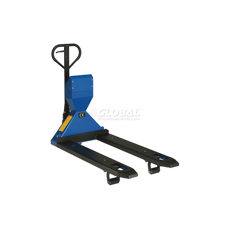 Global Industrial™ Low Profile Pallet Jack Scale Truck 5000 Lb. Capacity 27 x 48 Forks