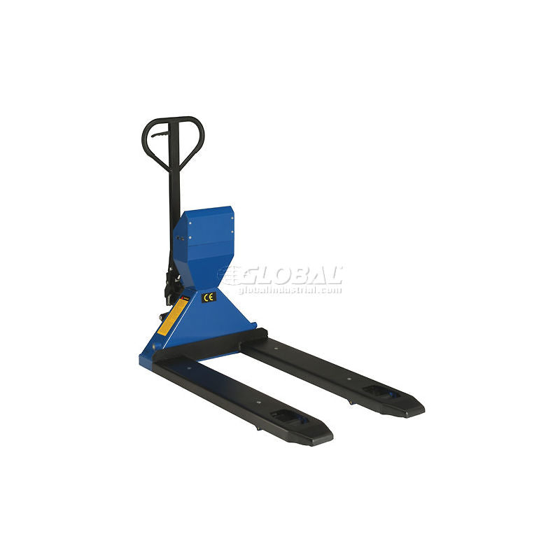 Global Industrial™ Low Profile Pallet Jack Scale Truck 5000 Lb. Capacity 27 x 48 Forks