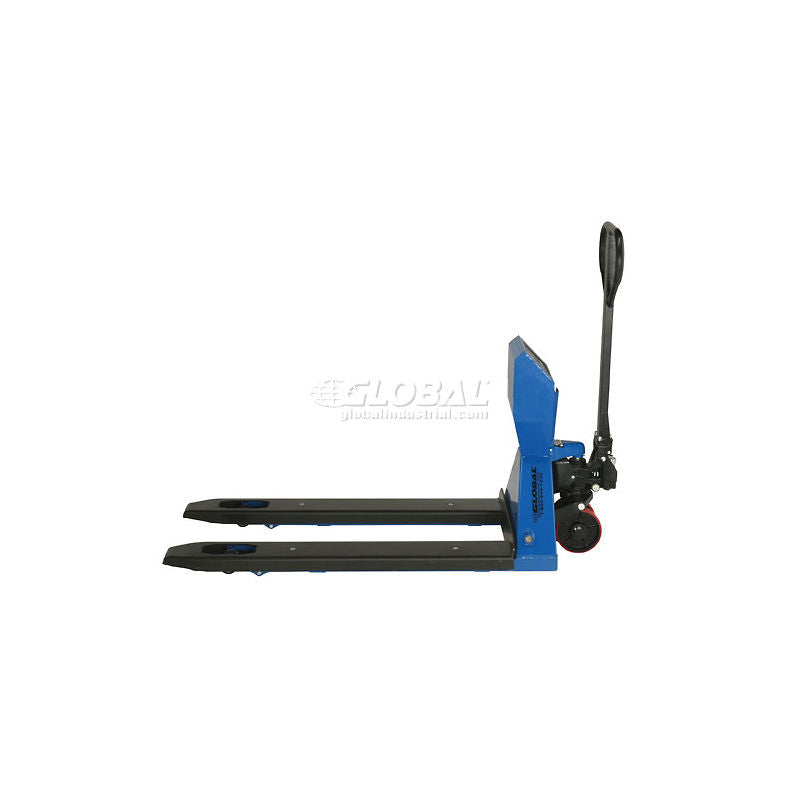 Global Industrial™ Low Profile Pallet Jack Scale Truck 5000 Lb. Capacity 27 x 48 Forks