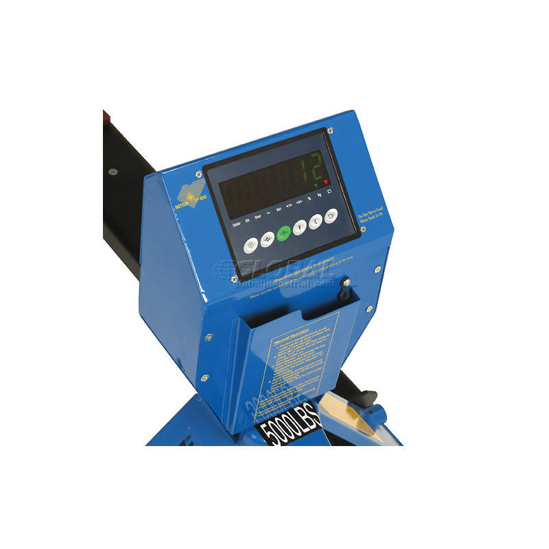 Global Industrial™ Low Profile Pallet Jack Scale Truck 5000 Lb. Capacity 27 x 48 Forks