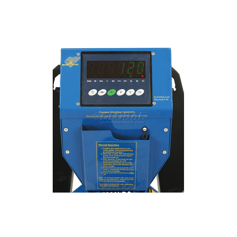 Global Industrial™ Low Profile Pallet Jack Scale Truck 5000 Lb. Capacity 27 x 48 Forks