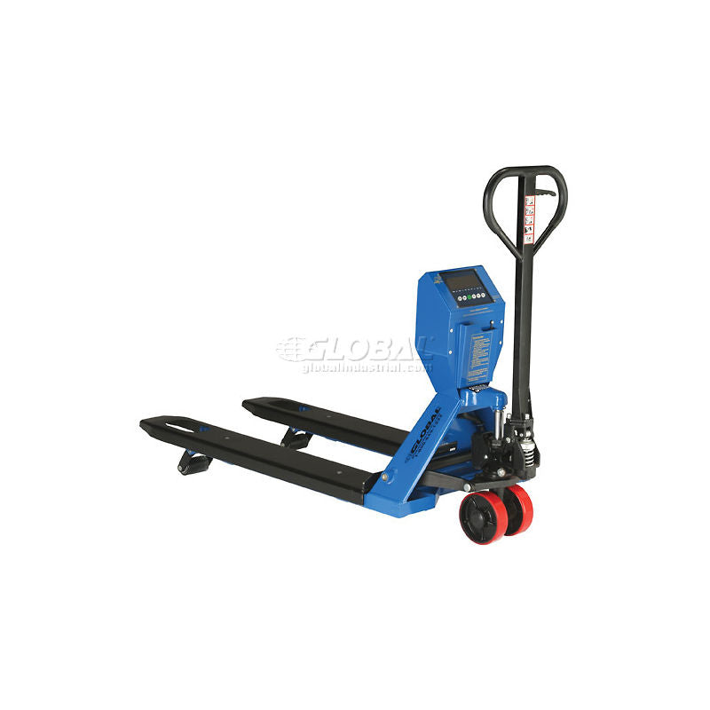Global Industrial™ Low Profile Pallet Jack Scale Truck 5000 Lb. Capacity 27 x 48 Forks