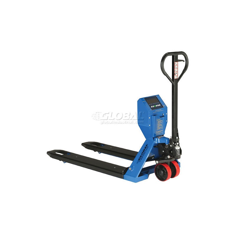 Global Industrial™ Low Profile Pallet Jack Scale Truck 5000 Lb. Capacity 27 x 48 Forks