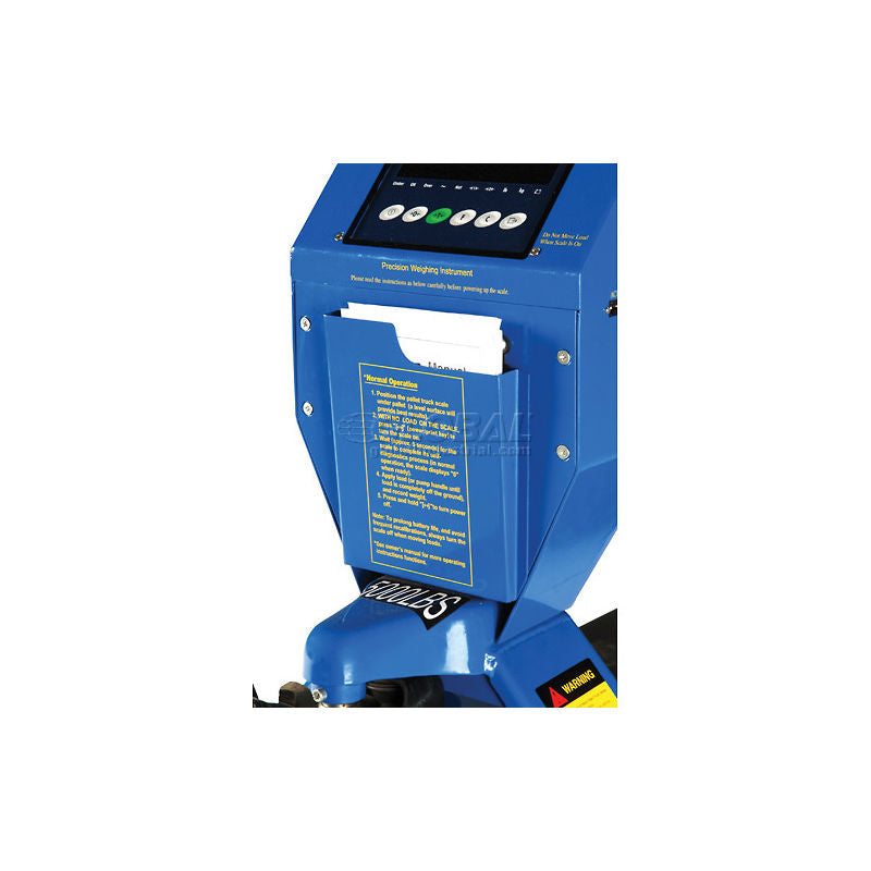 Global Industrial™ Low Profile Pallet Jack Scale Truck 5000 Lb. Capacity 27 x 48 Forks