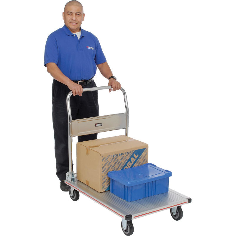 Global Industrial™ Folding Aluminum Platform Truck 36 x 24 600 Lb. Capacity