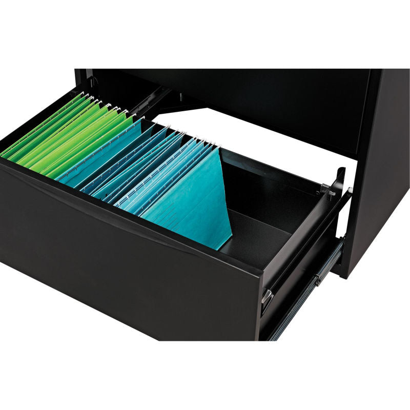 Interion® 36" Premium Lateral File Cabinet 4 Drawer Black