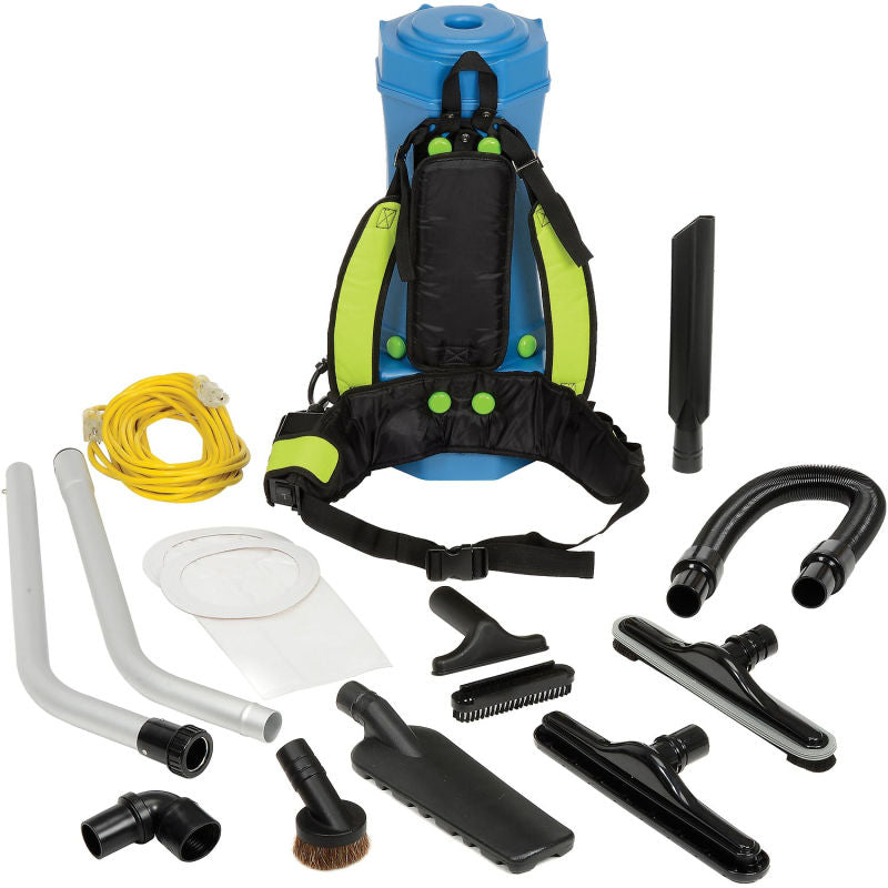 Global Industrial™ 6 Quart HEPA Backpack Vacuum w/8-Piece Tool Kit