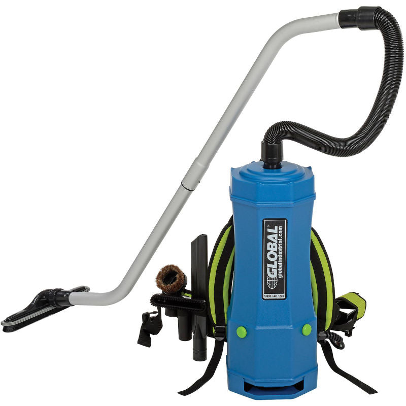 Global Industrial™ 6 Quart HEPA Backpack Vacuum w/8-Piece Tool Kit