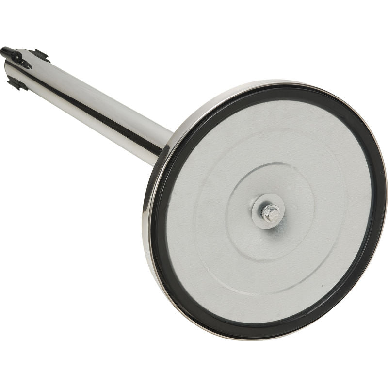 Global Industrial™ Crowd Control Stanchion, 39H SS Post, 6-12' Black Retractable Belt