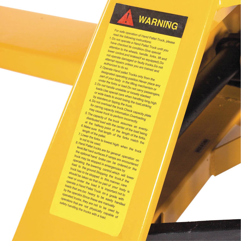 Global Industrial™ Industrial Duty Pallet Jack Truck 5500 Lb. Capacity 21 x 48 Forks