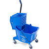 Carlisle Commercial Mop Bucket with Side-Press Wringer 26 Quart, Blue - 3690814