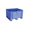 Decade M40SBL3 Pallet Container Solid Wall 48x40x31 Short Side Runners Blue 1500 Lb Capacity