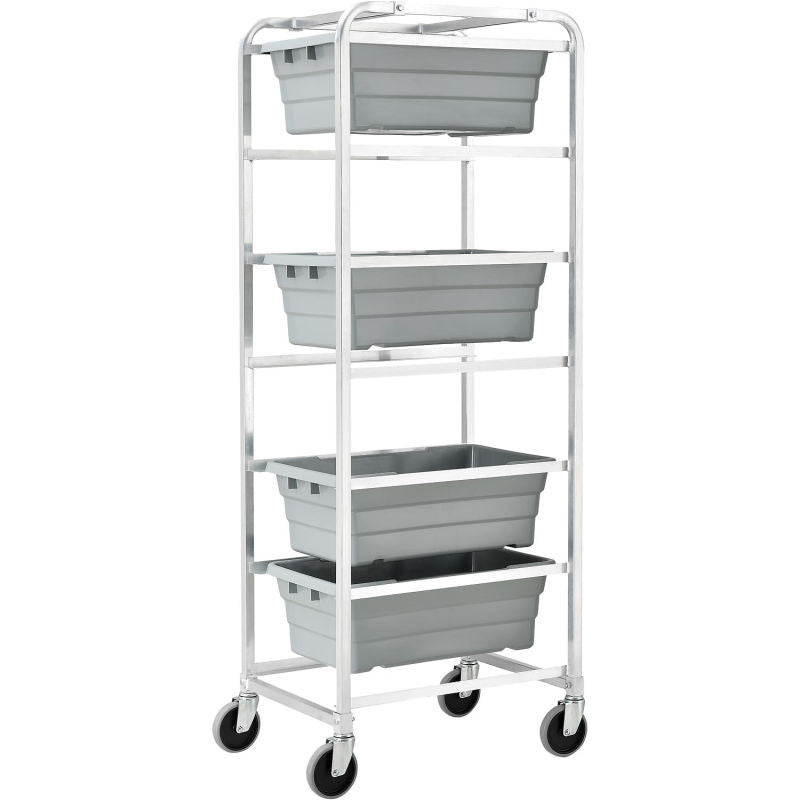 Global Industrial™ NSF Aluminum Lug Cart 26"L x 19"W x 70"H, 6 Tote Capacity, Unassembled