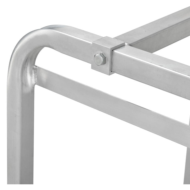 Global Industrial™ NSF Aluminum Lug Cart 26"L x 19"W x 70"H, 6 Tote Capacity, Unassembled