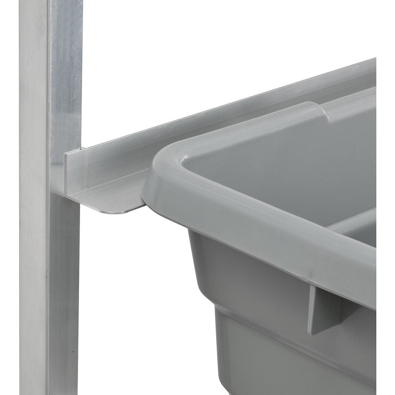 Global Industrial™ NSF Aluminum Lug Cart 26"L x 19"W x 70"H, 6 Tote Capacity, Unassembled