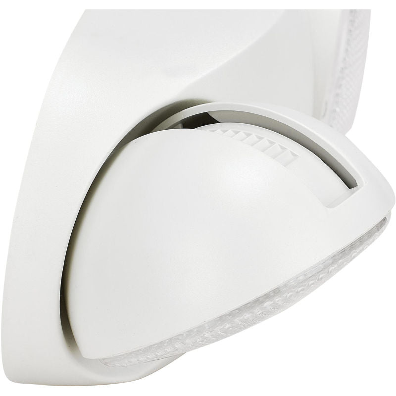 Global Industrial™ 2 Head Round LED Emergency Light w/ Adjustable Optics, Ni-Cad Battery Backup