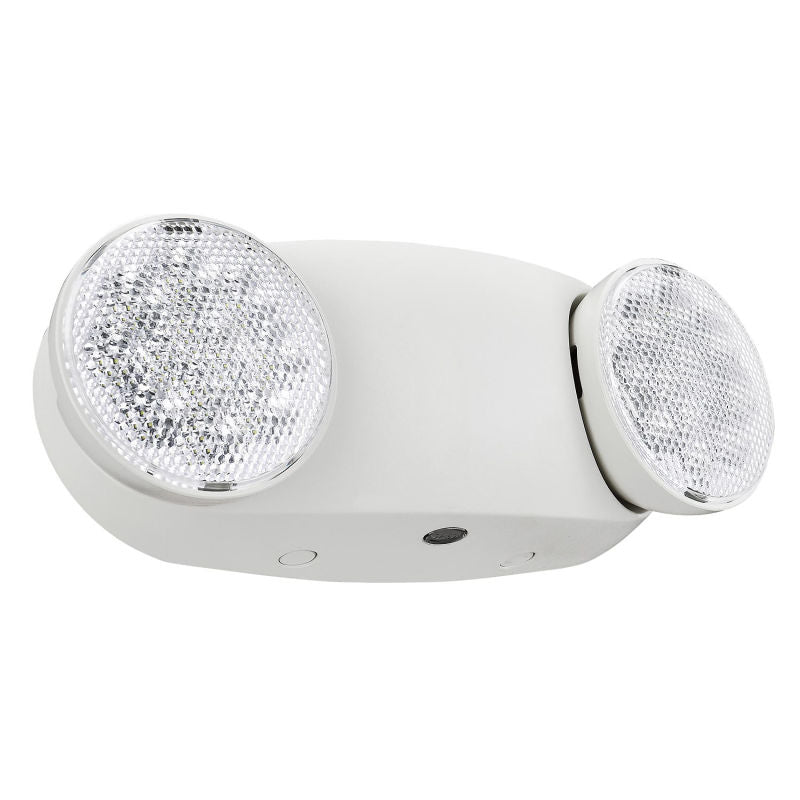 Global Industrial™ 2 Head Round LED Emergency Light w/ Adjustable Optics, Ni-Cad Battery Backup