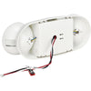 Global Industrial™ 2 Head Round LED Emergency Light w/ Adjustable Optics, Ni-Cad Battery Backup