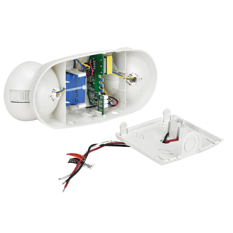 Global Industrial™ 2 Head Round LED Emergency Light w/ Adjustable Optics, Ni-Cad Battery Backup