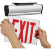 Global Industrial™ Surface Mount LED Edge Lit Exit Sign Red Letters Nickel-Cadmium Battery UL