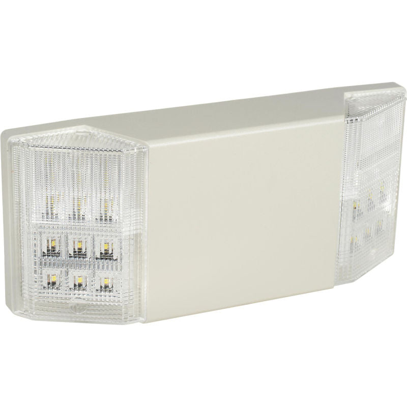 Global Industrial™ 2 Head LED Emergency Unit w/ Fixed Optics and Ni-Cad Battery Backup