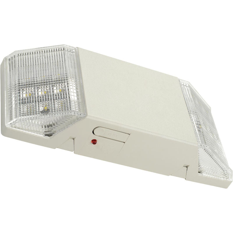 Global Industrial™ 2 Head LED Emergency Unit w/ Fixed Optics and Ni-Cad Battery Backup