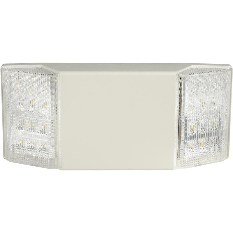 Global Industrial™ 2 Head LED Emergency Unit w/ Fixed Optics and Ni-Cad Battery Backup