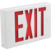 Global Industrial™ LED Exit Sign, Red Letters, Universal Mount, White, 1 or 2 Sides