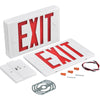 Global Industrial™ LED Exit Sign, Red Letters, Universal Mount, White, 1 or 2 Sides