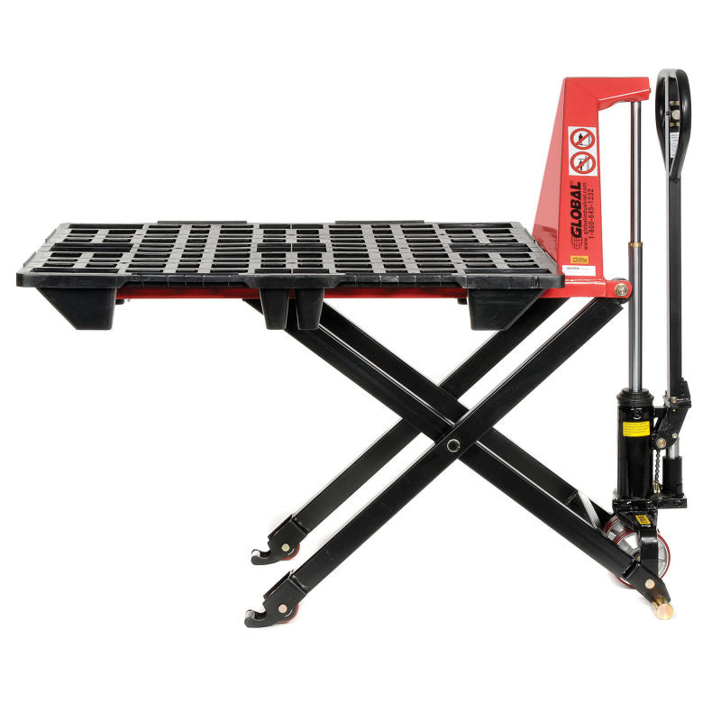 Global Industrial™ Manual High-Lift Skid Jack Truck 2200 Lb. Capacity - 27 x 45 Forks