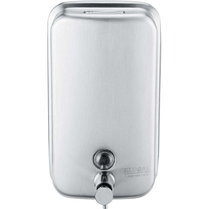 Global Industrial™ Stainless Steel Vertical Liquid Soap Dispenser - 1000 ml
