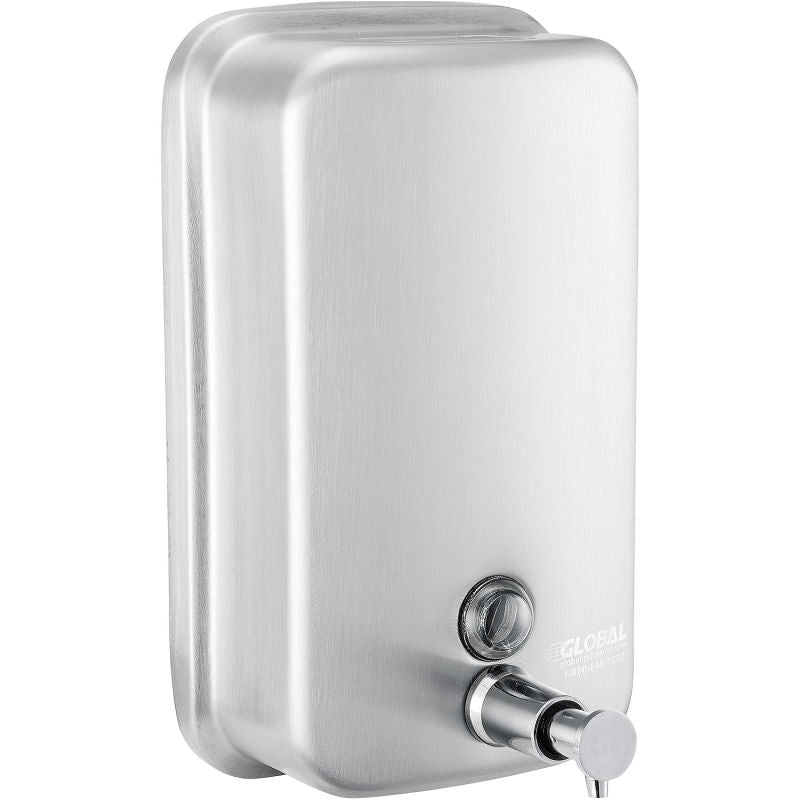 Global Industrial™ Stainless Steel Vertical Liquid Soap Dispenser - 1000 ml