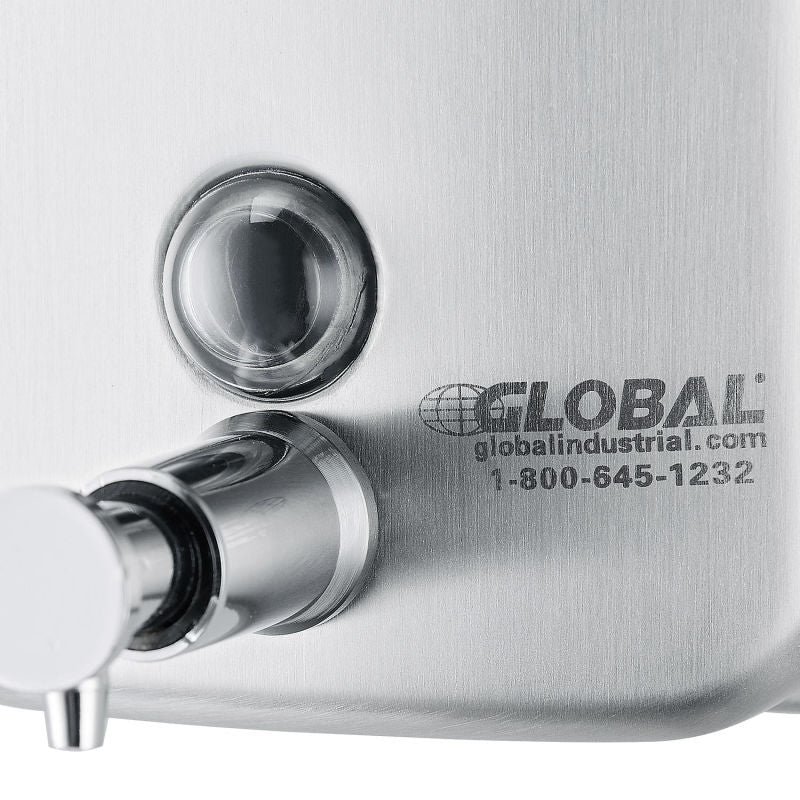 Global Industrial™ Stainless Steel Vertical Liquid Soap Dispenser - 1000 ml