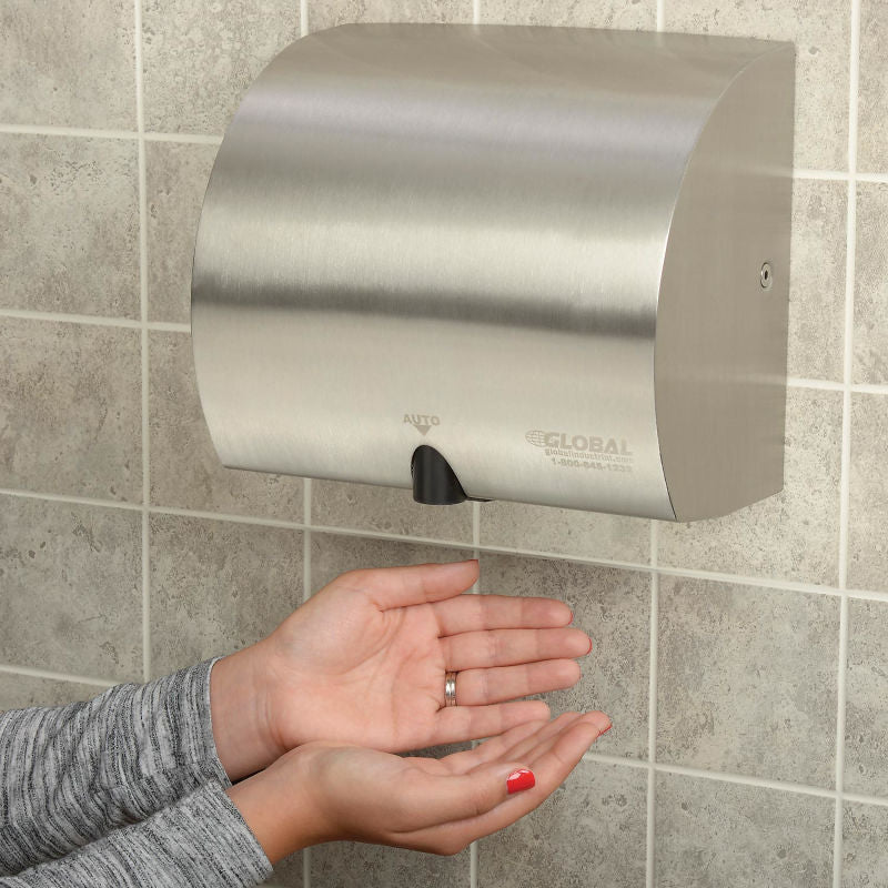 Global Industrial™ High Velocity Automatic Hand Dryer - Stainless Steel
