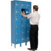 Global Industrial™ Locker Six Tier 12x12x12 18 Door Ready To Assemble Blue