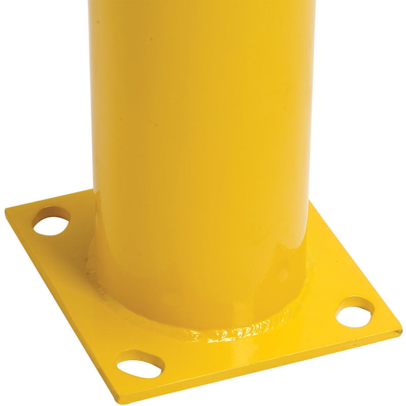 Global Industrial™ Steel Bollard Removable Plastic Cap & Chain Slot, Existing Concrete 42x5-1/2