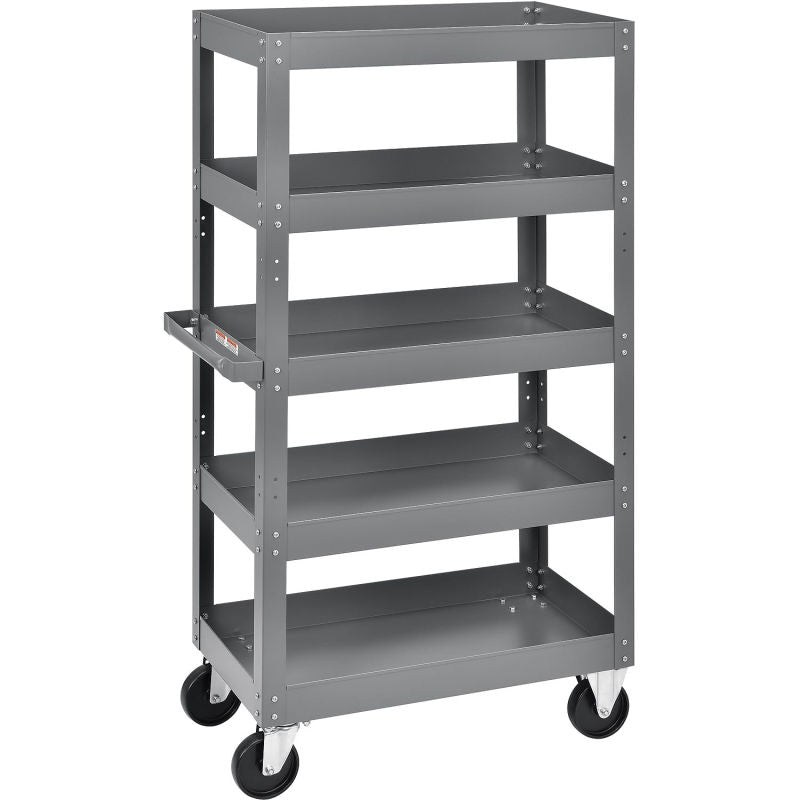 Global Industrial™ Multi-Level Steel Shelf Truck with 5 Shelves 30 x 16 800 Lb. Capacity