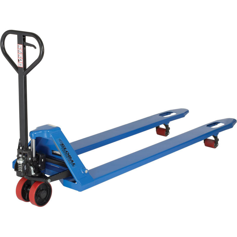 Global Industrial™ Premium Extra-Long Fork Pallet Jack Truck 27 x 78 Forks 4400 Lb. Capacity