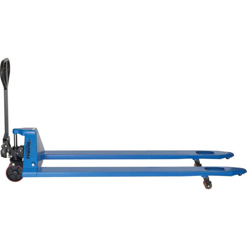 Global Industrial™ Premium Extra-Long Fork Pallet Jack Truck 27 x 78 Forks 4400 Lb. Capacity