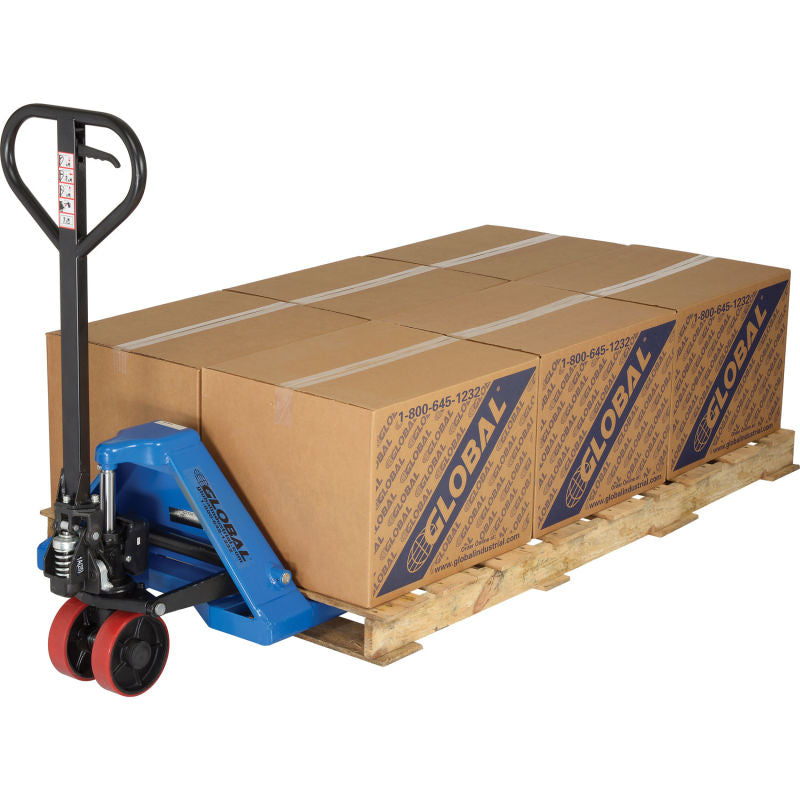Global Industrial™ Premium Extra-Long Fork Pallet Jack Truck 27 x 78 Forks 4400 Lb. Capacity
