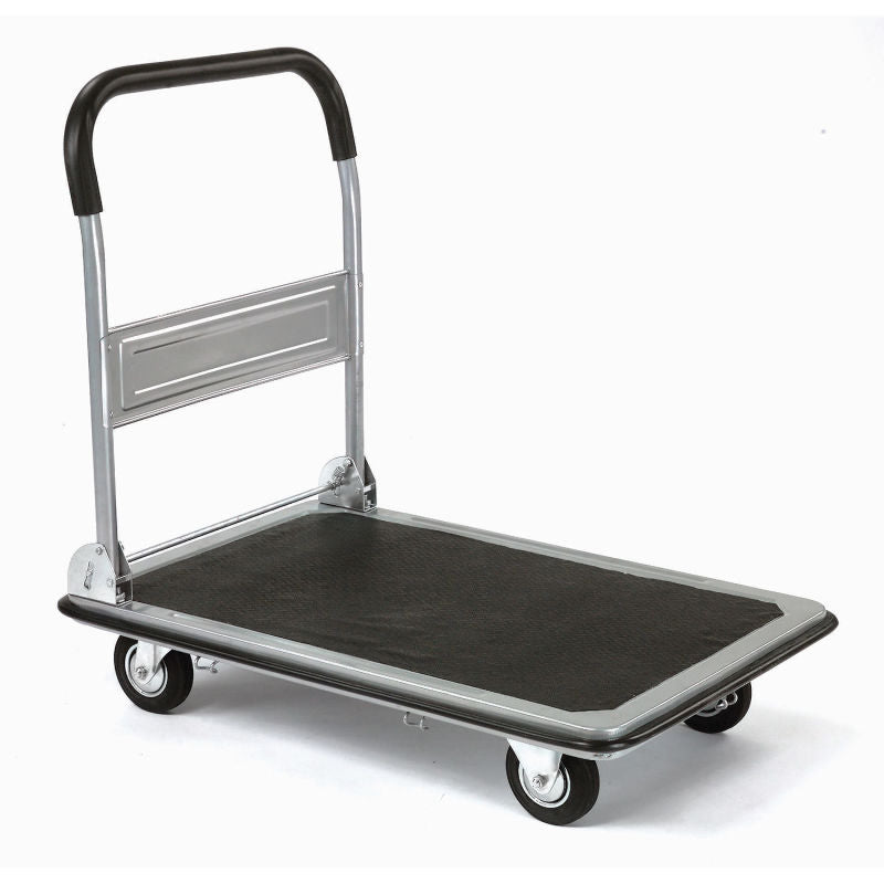 Global Industrial™ Folding Platform Truck 35x23 Solid Steel Deck 5" Rubber Wheels 600 Lb. Cap.