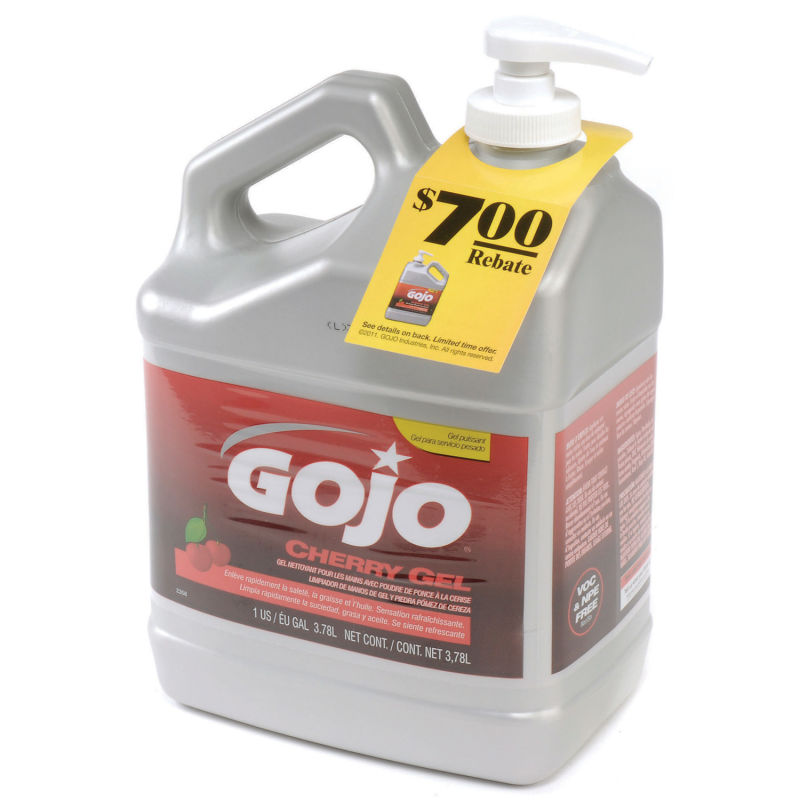 GOJO Cherry Gel 1 Gallon Pump Bottle - 2 Bottles/Case 2358-02